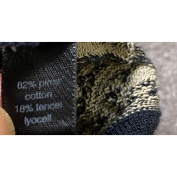 Peruvian Connection Zip-Up Cardigan Jacket Black & Beige Medium - Picture 4 of 9